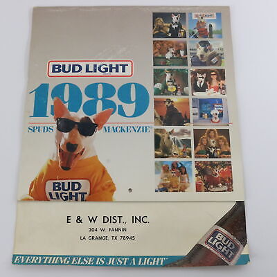 Vintage Spuds Mackenzie Party Animal 1989 Calendar Bud Light E&w Distribution