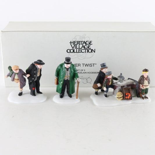 Dept 56 Heritage Village Oliver Twist Set Of 3 Christmas Accessories 5554-9