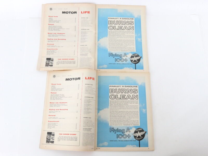 Lot Of 5 Motor Life Magazines Vintage Car Mar May Jun 1959 35c