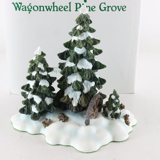 Dept 56 Village Wagon Wheel Pine Grove Porcelain Christmas 52617