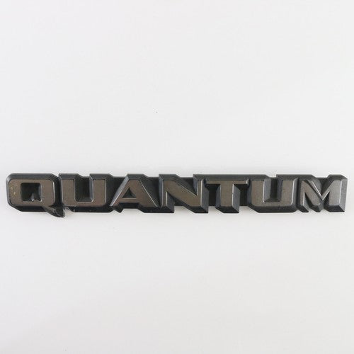  1980s Volkswagen Quantum Black & Silver Plastic Emblem Badge 9.25"
