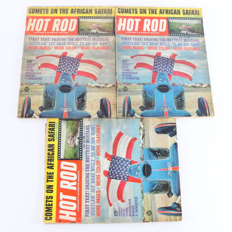 Lot Of 6 Hot Rod Comets On African Safari June 1964 Vintage Car Magazines