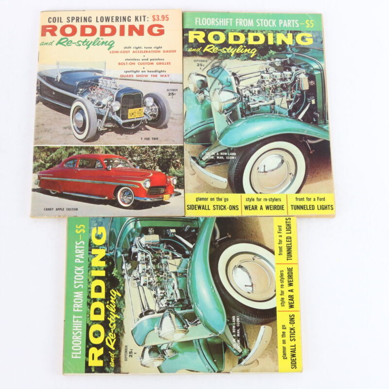 Lot Of 5 Rodding & Re-styling Aug Sep Oct 1959 Vintage Car Magazines