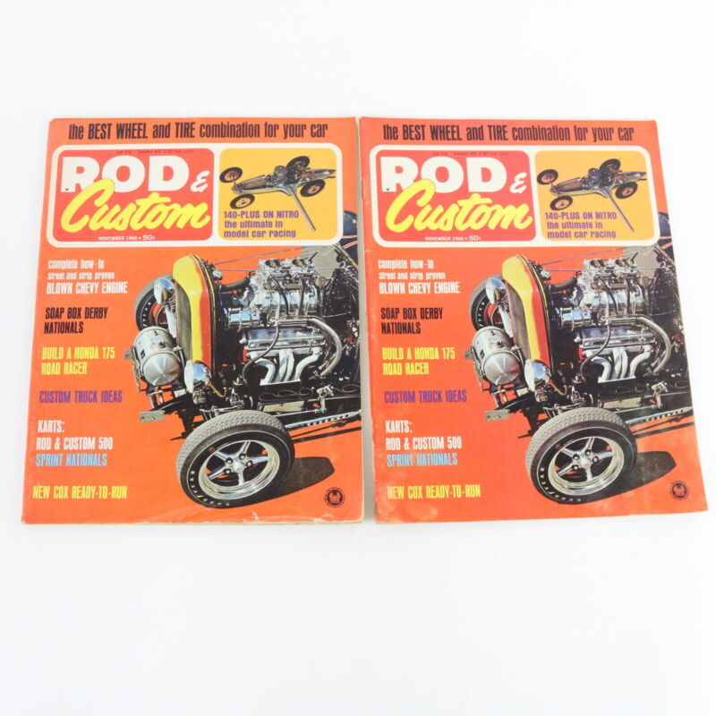 Lot Of 4 Rod & Custom November & December 1966 Vintage Car Magazines