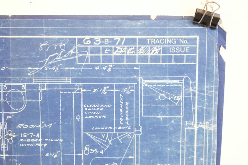 Single Room Car Plan Passenger Train Blueprint 1-10-30 43"