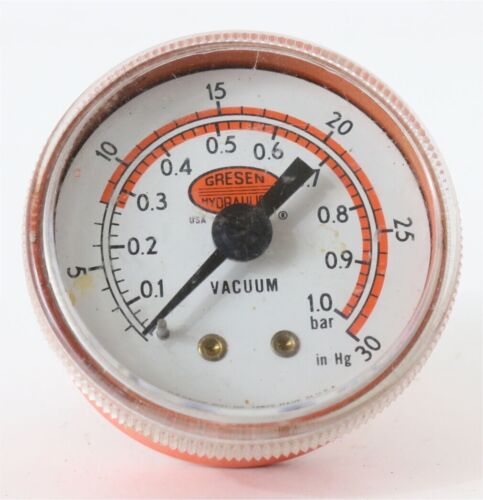 Gresen Hydraulics Vintage Hot Rod Rat Rod Vacuum Pressure Gauge 38829 Usa