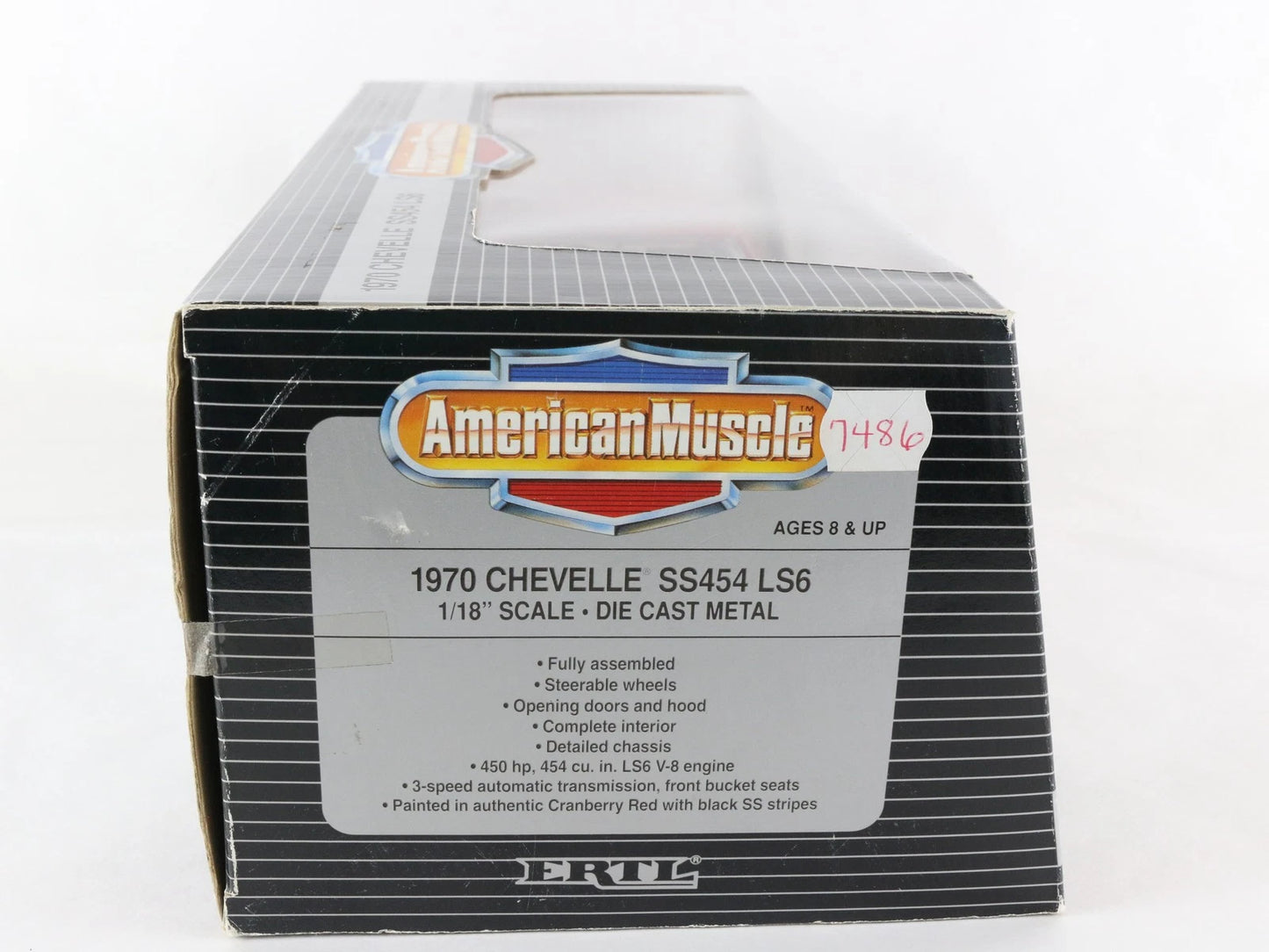 1970 Chevelle SS 454 LS6 Red Black ERTL American Muscle 1:18 Diecast Car 7486