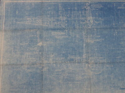 Pullman Car End Valve & Coupler Operating Arrangement Train Blueprint 1931 41.5"