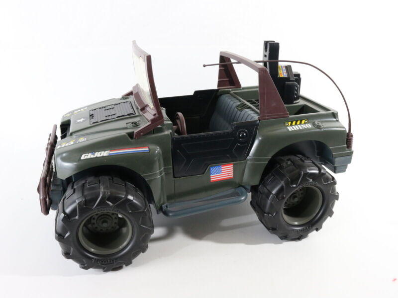 Rhino GPV Jeep Hq Gi Joe Hasbro Vintage Model Vehicle W/ Weapons & Accessories