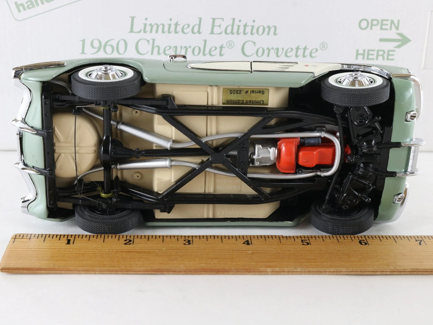 1960 Chevy Corvette Green White Convertible Limited Danbury Mint 1:24 2505