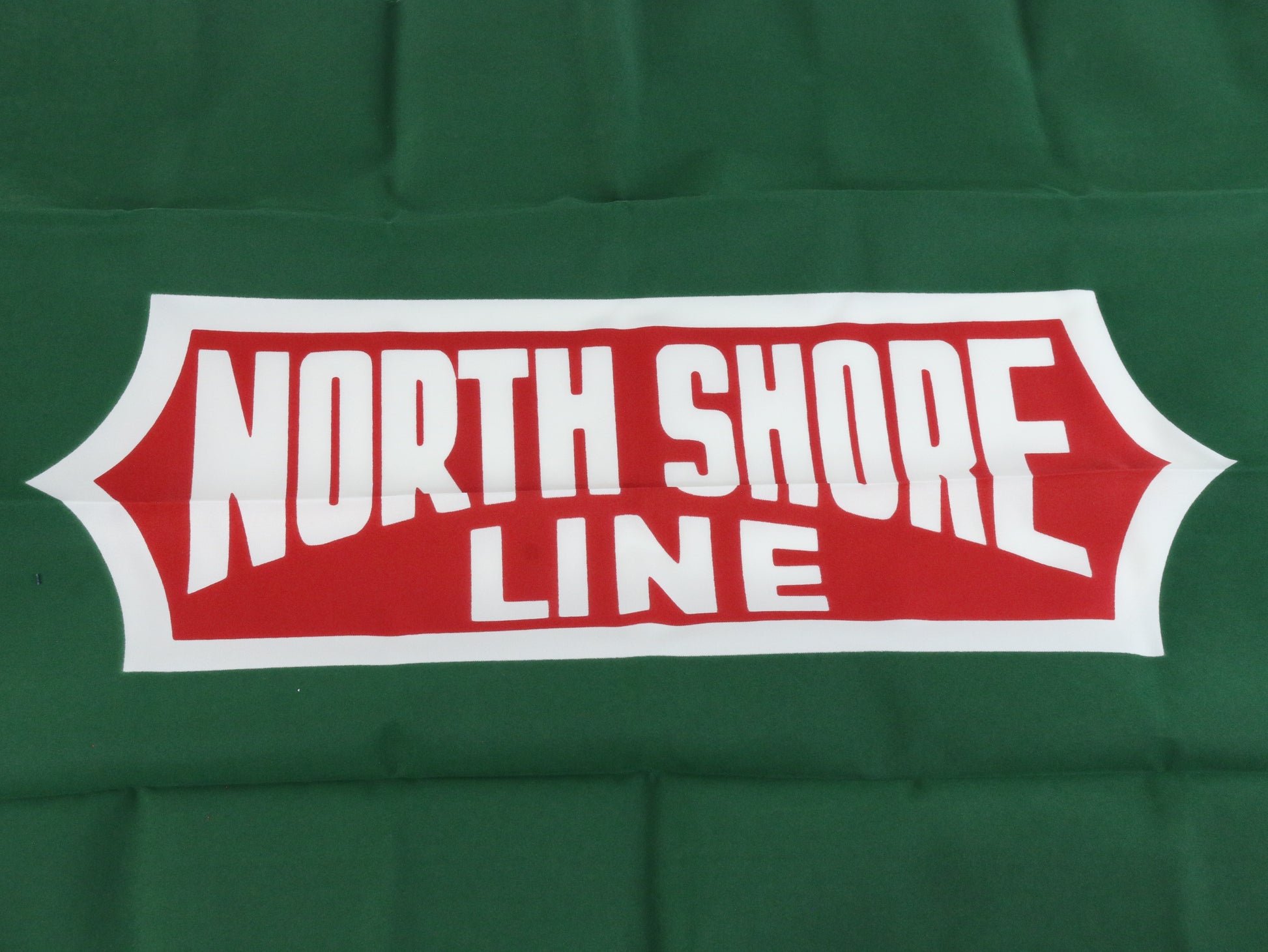 North Shore Line NSL Green Red Train Flag 2x3 USA