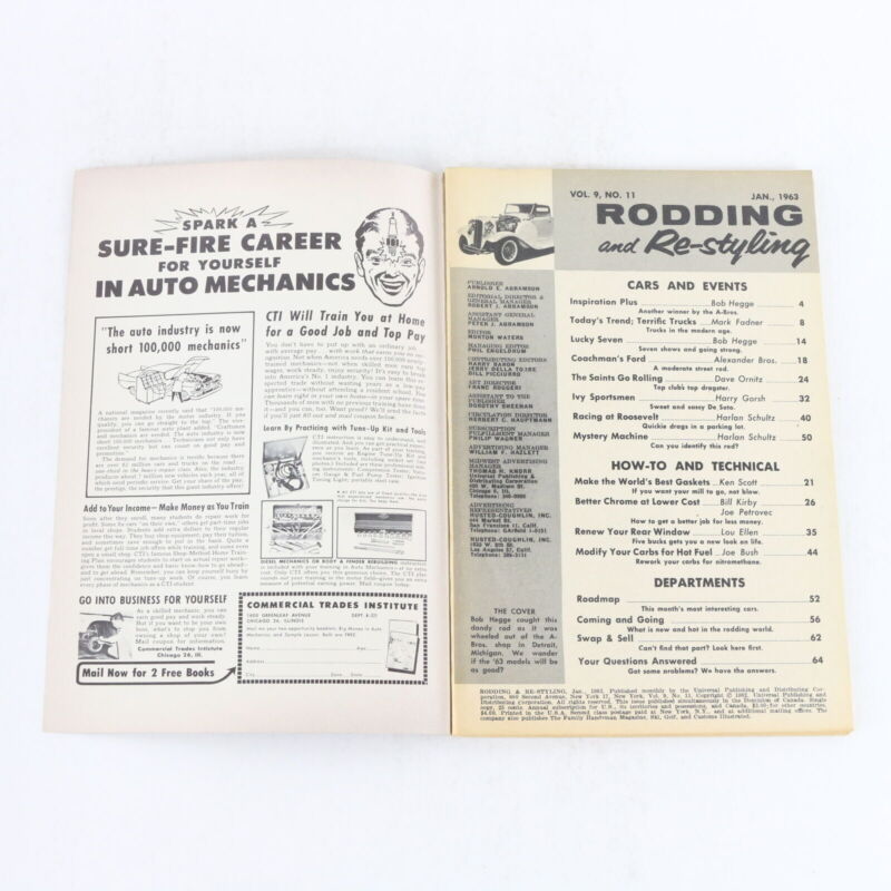 Lot Of 2 Rodding & Re-styling Jan & Feb 1963 Vintage Car Magazines