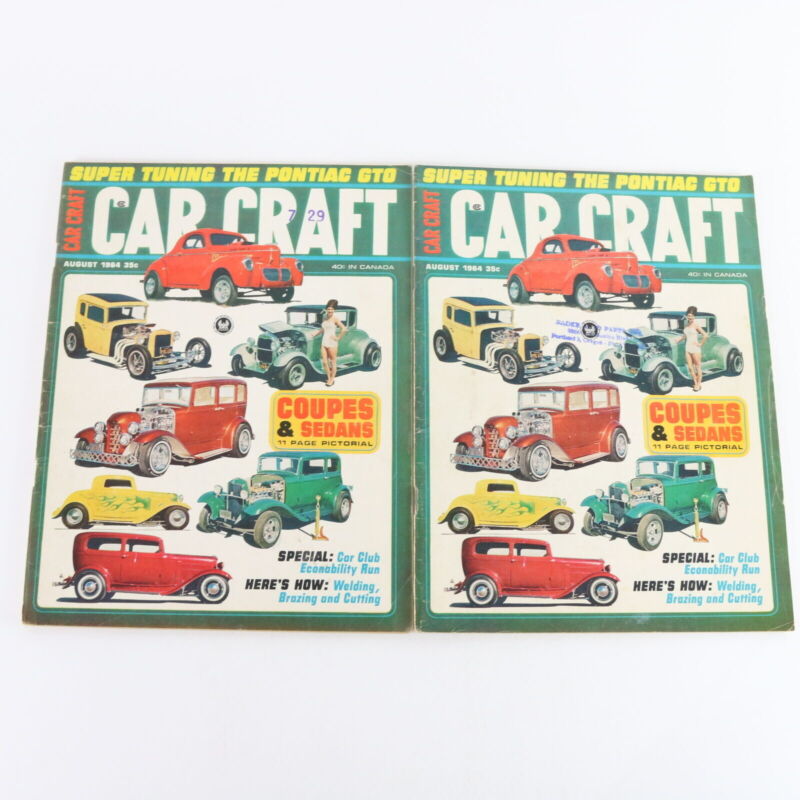 Lot Of 5 Car Craft Hot Rod Drag Tuning August September 1964 Car Magazines