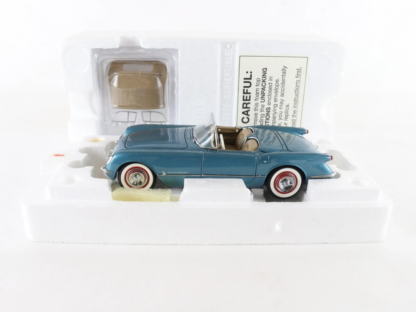 1954 Chevy Corvette Convertible Limited Edition Blue Tan Danbury 1:24 #648