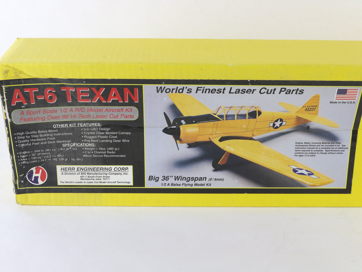AT-6 Texan 36" Wingspan 1/2 Balsa Wood Herr RC Plane Kit K-501