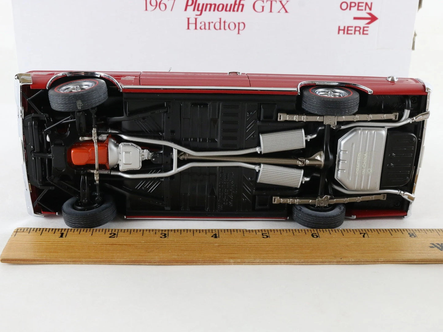 1967 Plymouth GTX Hardtop Red & Black Danbury Mint 1:24 Diecast Model Car