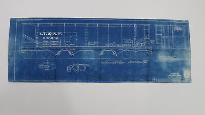 Santa Fe gondola lettering blueprint 1929