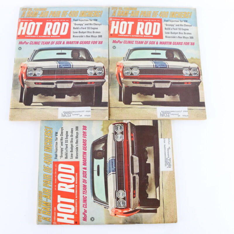 Lot Of 7 Hot Rod Sox Martin January & February 1968 Vintage Car Magazines