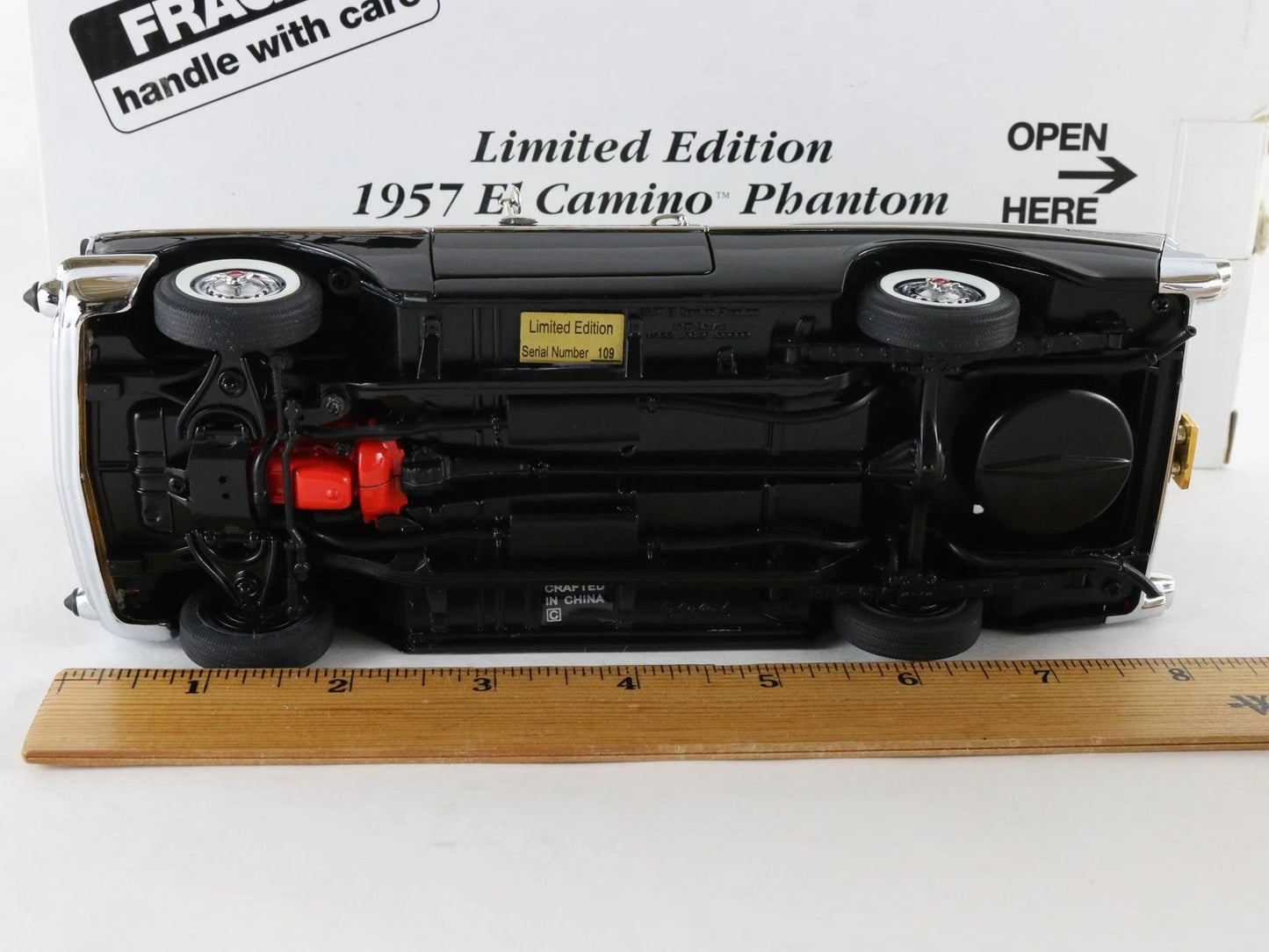 1957 Chevy El Camino Phantom Black White Danbury Mint 1:24 Diecast 109