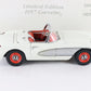 1957 Chevy Corvette Roadster White Black Limited Danbury Mint 1:24 Diecast #912