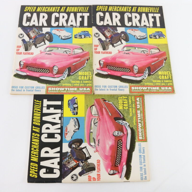 Lot Of 6 Car Craft Model Craft Roadster October November 1962 Car Magazines