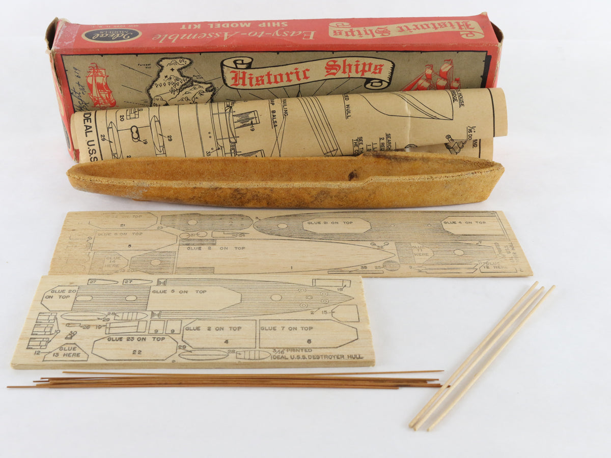 USS Destroyer Hull Ideal Models Historic Ships Wood Kit