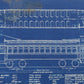 Milwaukee Electric Plan & Elevation Cars 511-525 -590 Trolley Blueprint 1927 11"