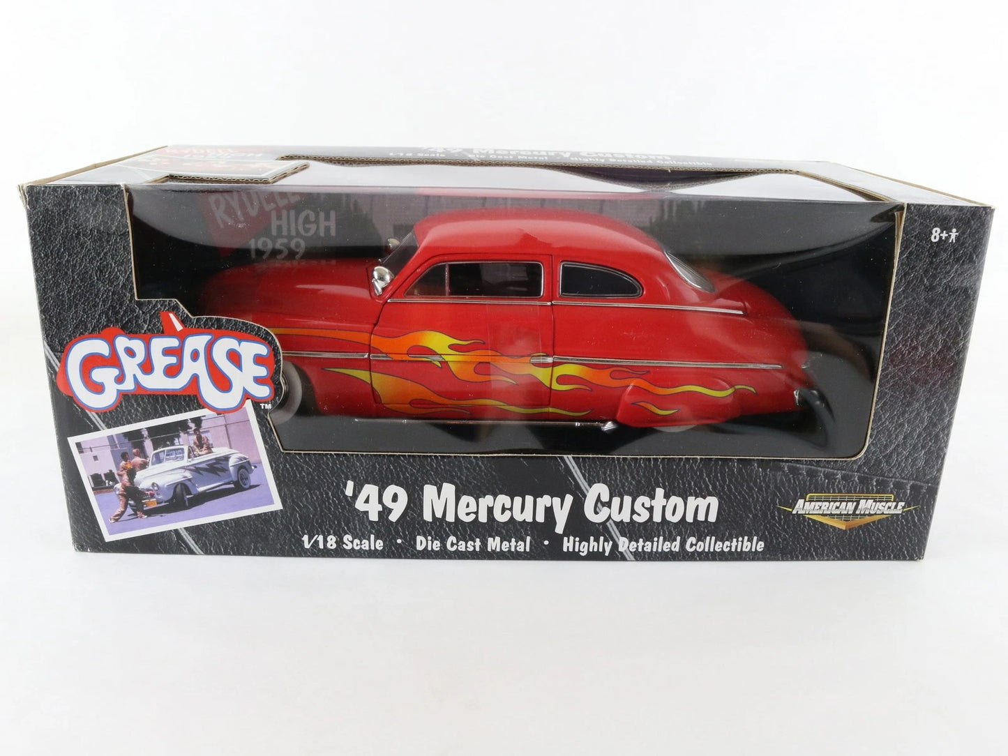 1949 '49 Mercury Custom Grease Movie American Muscle ERTL 1:18 36602 RED FLAMES