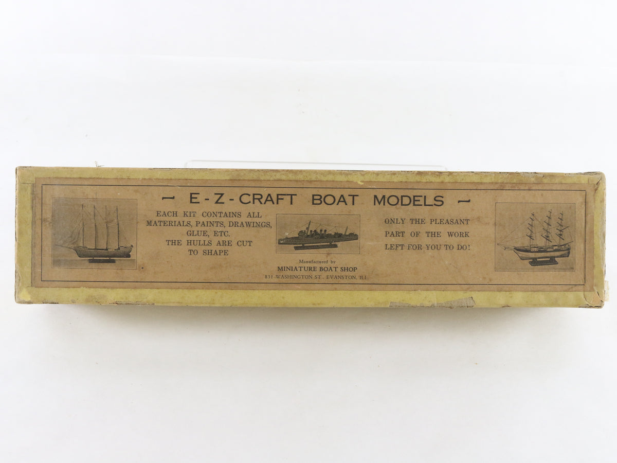 USS Bear E Z Craft Boat Models Vintage Wood Kit Steam Sailing Ship