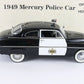 1949 Mercury Police Cruiser Black White Danbury Mint 1:24 Diecast Model