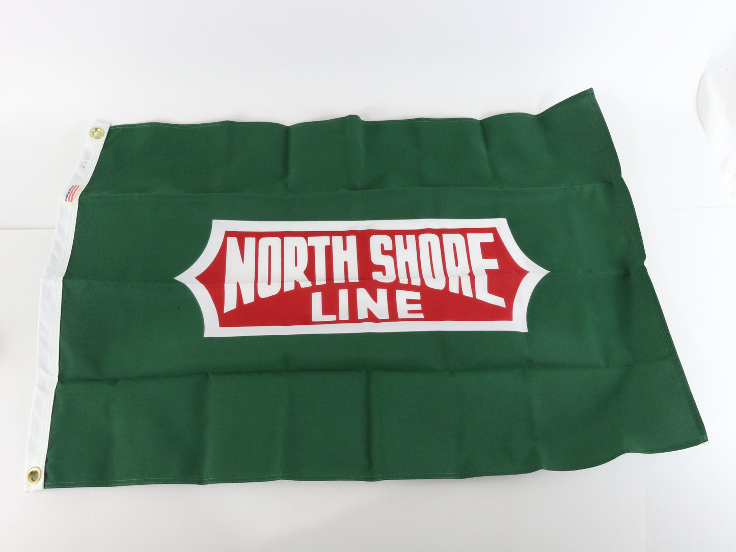 North Shore Line NSL Green & Red Fabric Train Flag 2' By 3' USA