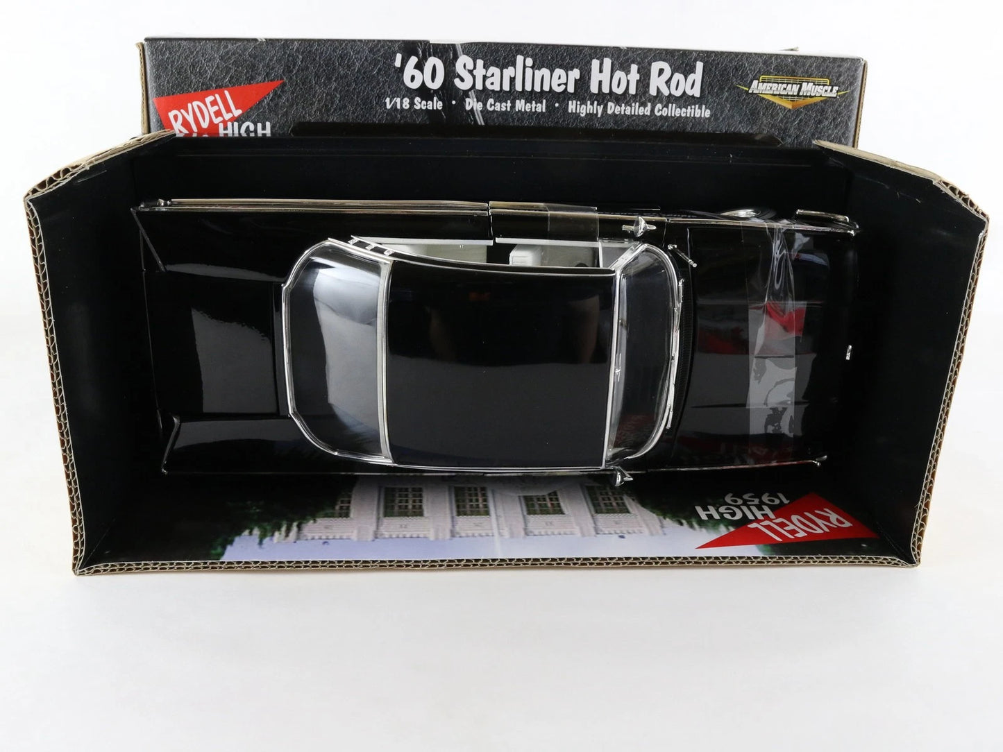 1960 '60 Starliner Grease Movie American Muscle ERTL 1:18 Black Hot Rod 36602