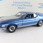 1971 Ford Mustang Fastback Mach 1 Blue #1163/5000 Danbury 1:24 Diecast Model
