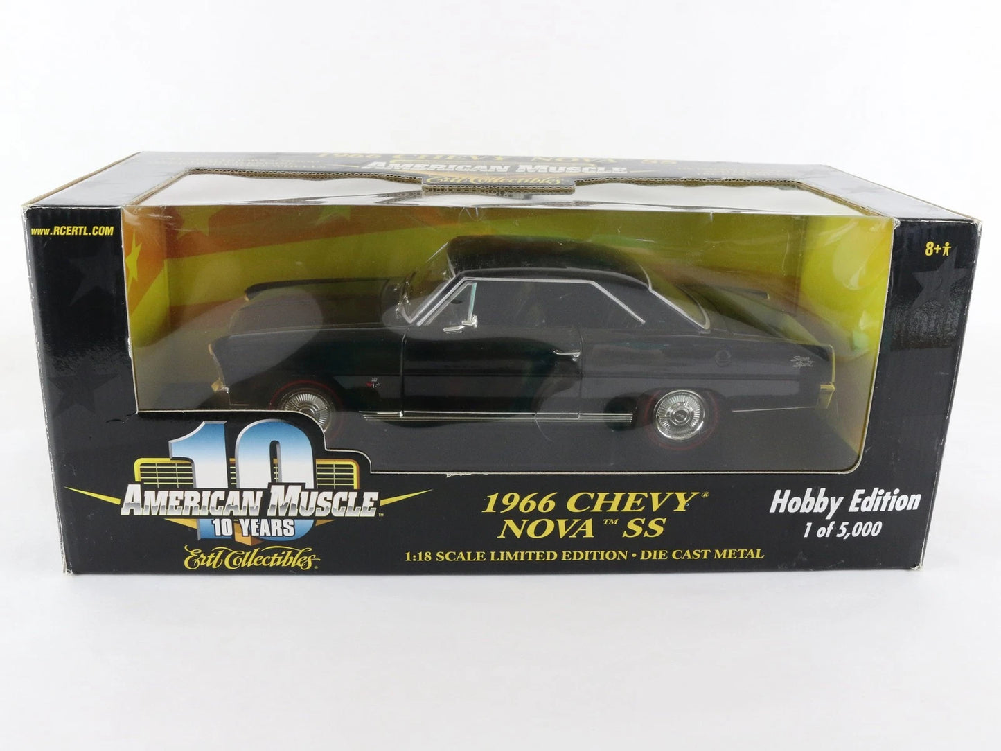 1966 Chevy Nova SS Black 10 Years American Muscle ERTL 1:18 1 Of 5000 36678