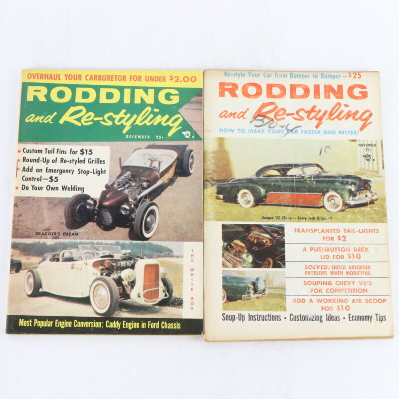 Lot Of 6 Rod & Re-styling July Aug Sep Oct Nov Dec 1956 Vintage Car Magazines