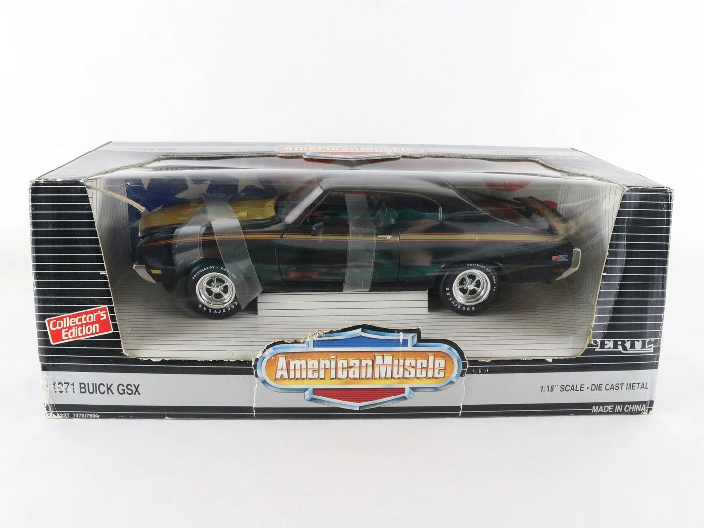 1971 Buick GSX Black Gold ERTL American Muscle 1:18 Diecast Model Car 7604