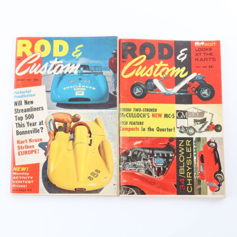 Lot Of 6 Rod & Custom July Aug Sep Oct Nov Dec 1960 Vintage Car Magazines