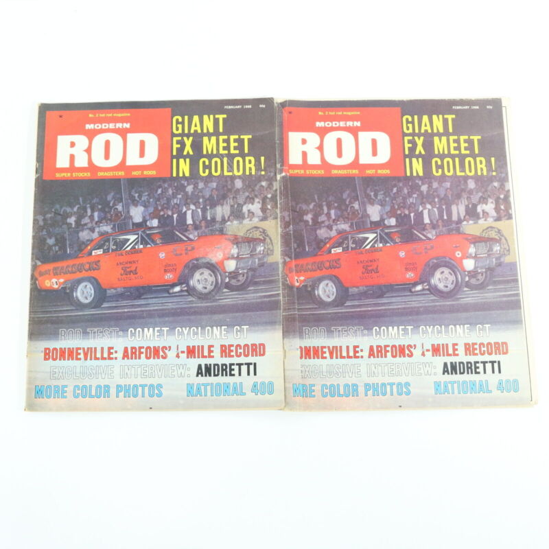 Lot Of 5 Modern Rod Super Stocks Mar Apr & Feb 1966 Vintage Car Magazines