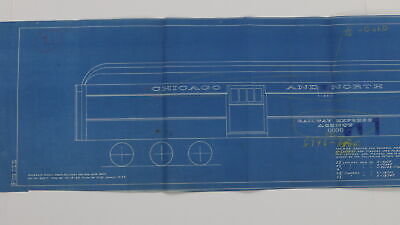 Chicago & North Western C&NW Lettering Train Blueprint J-19226c Jan 22 1930 48"