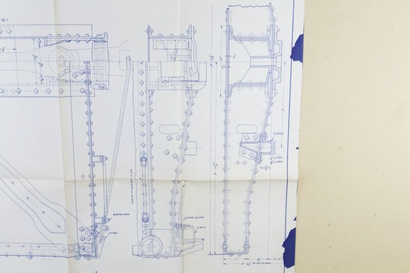 Pennsylvania PRR X31 X32 X33 Draft Gear Bolster 99992C 34.25��� Blueprint ca. 1932