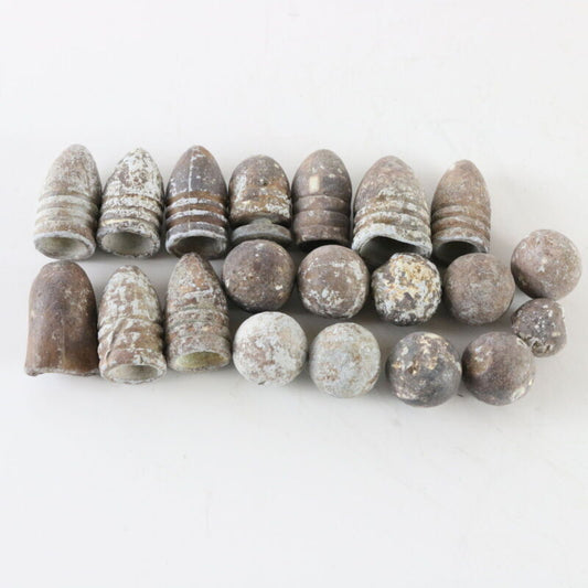 Lot Of 20 Vintage Civil War Era Virginia Minie Bullets & Musket Balls FIRED