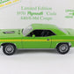 1970 Plymouth Barracuda Cuda 440/6-BBL Coupe Green 40th Danbury 1:24 594/5000