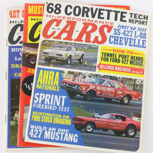 Lot Of 3 Cars October September December 1967 Vintage Car Magazines