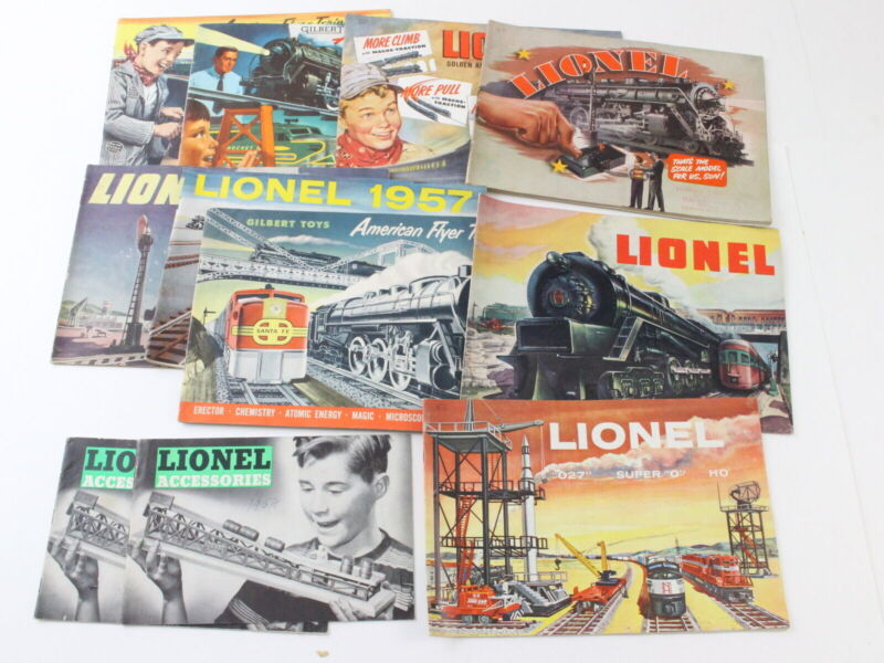 Lot Of 11 Vintage Lionel American Flyer Gilbert Train Catalogs 1940s 1950s