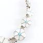 Vintage Zuni Native American Desert Flower Blossom Sterling Silver Necklace 132g