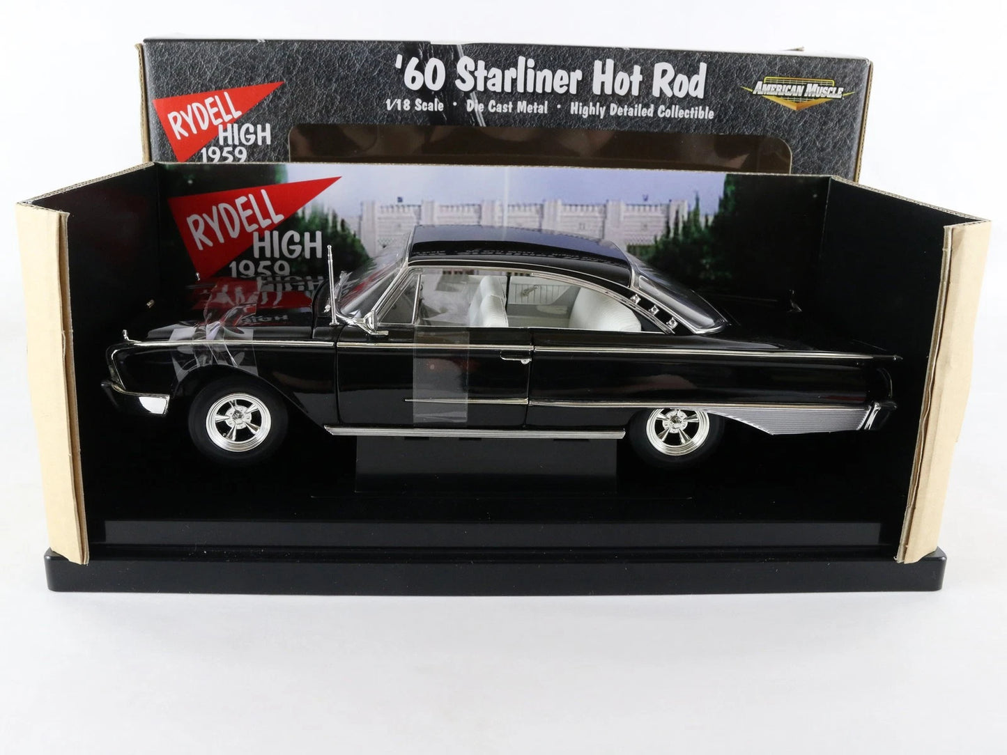 1960 '60 Starliner Grease Movie American Muscle ERTL 1:18 Black Hot Rod 36602