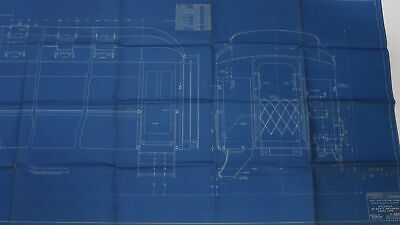 New York Central NYC Safety Appliance Application Dining Car Blueprint 1931 91"