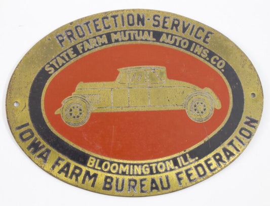 Protection Service State Farm Iowa Farm Bureau License Topper 4��� Metal