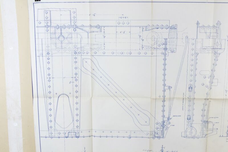 Pennsylvania PRR X31 X32 X33 Draft Gear Bolster 99992C 34.25��� Blueprint ca. 1932