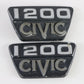 Lot Of 2 1973-79 Honda 1200 Civic OEM Emblem Badge 3"